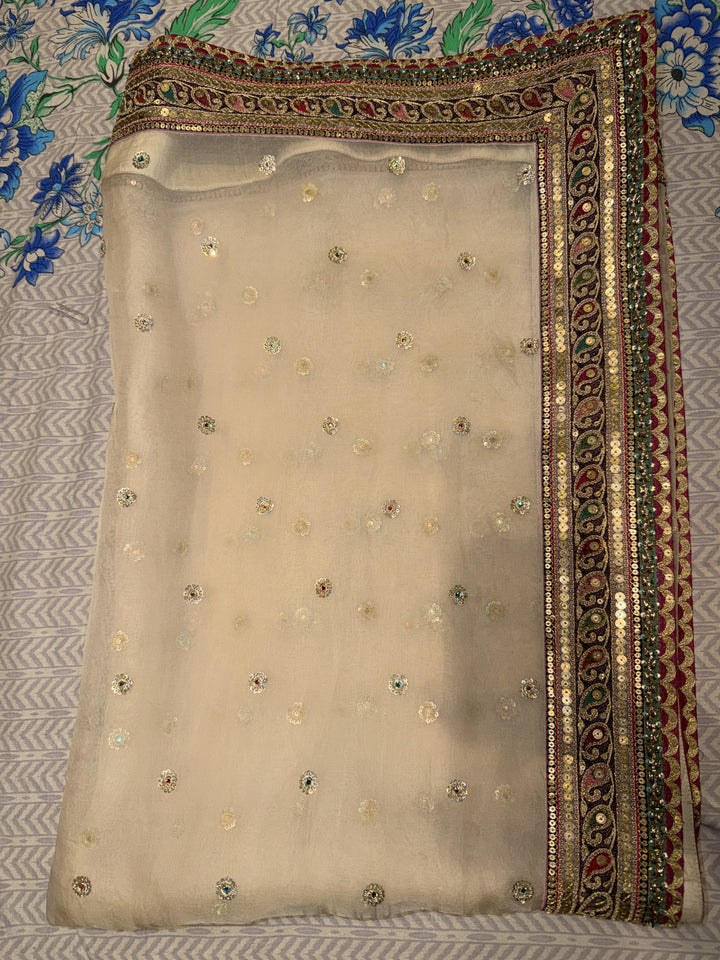 Sabyasachi Ivory Embellished Lehenga Set