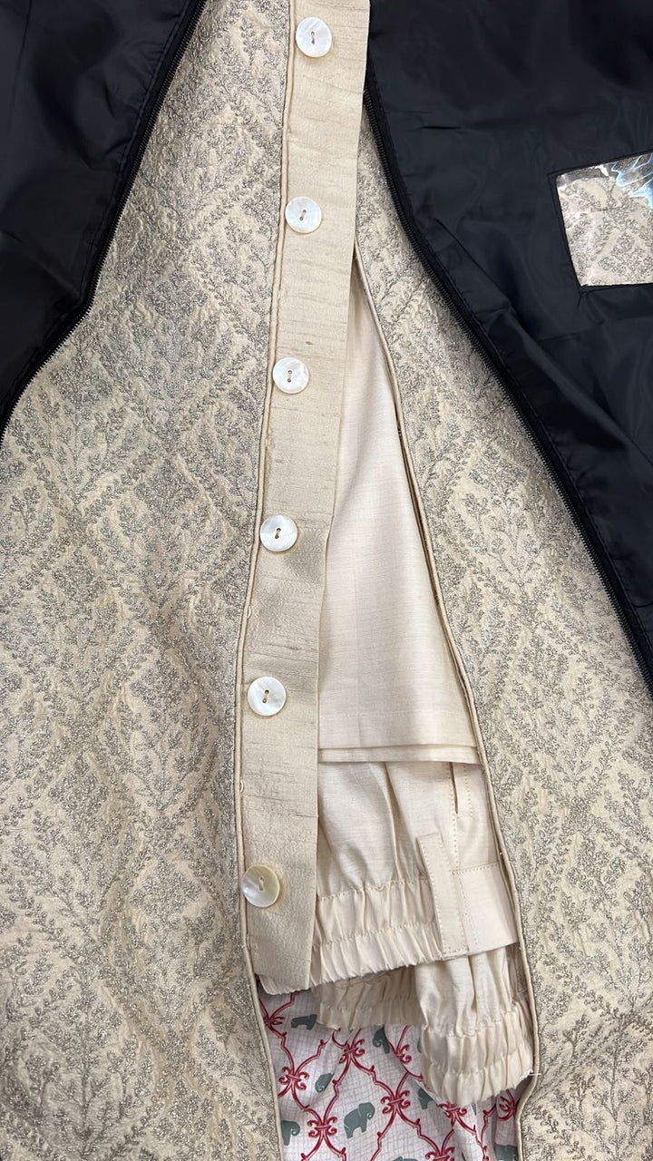 Anita Dongre Ivory Embroidered Sherwani Set