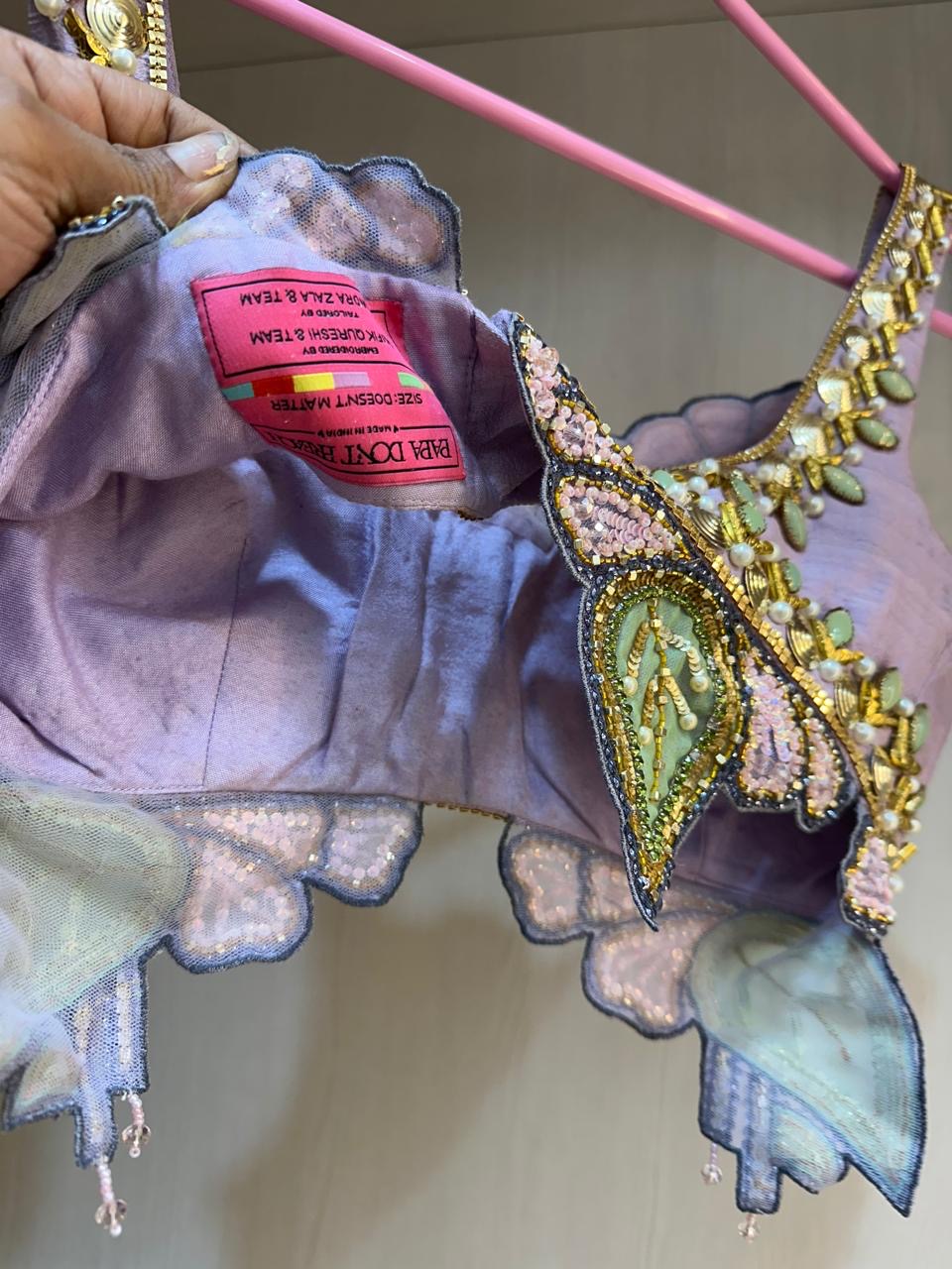 Papa Don’t Preach Lavender Embroidered Sharara Set