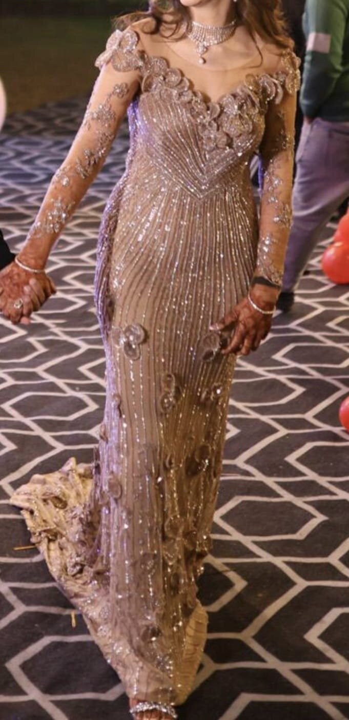 Bhawna Rao Champagne Embellished Gown