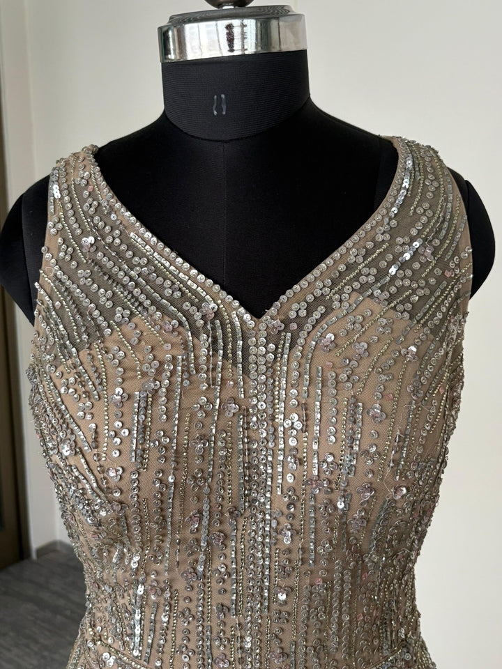 SEEMA GUJRAL LIGHT GOLDEN GOWN