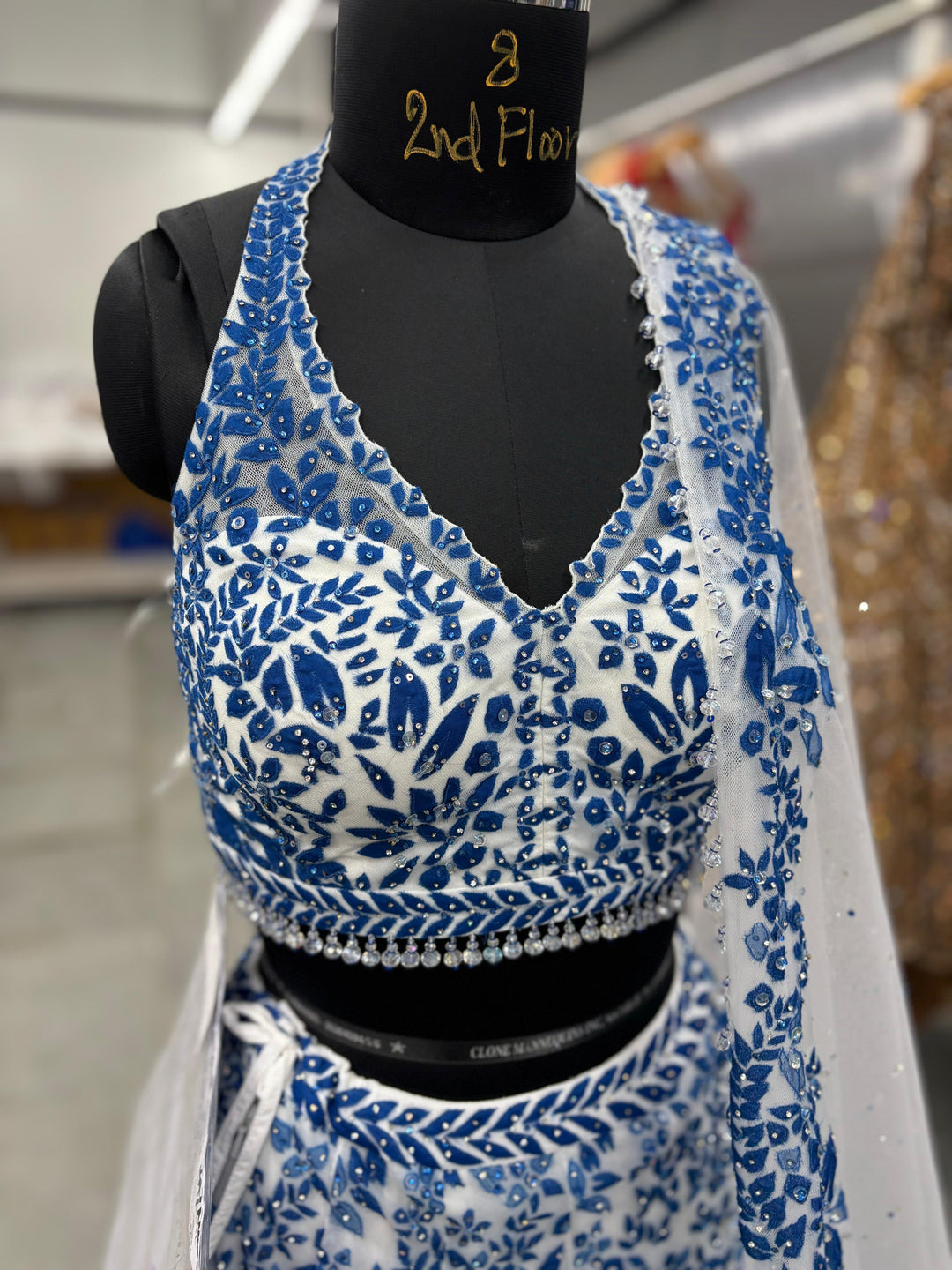 Seema Gujral Floral Embroidered Lehenga Set