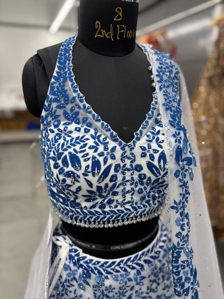 Seema Gujral Floral Embroidered Lehenga Set