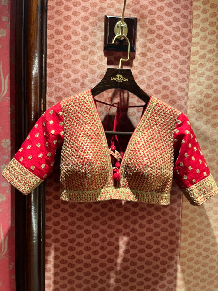 Sabyasachi Red Bridal Lehenga Set