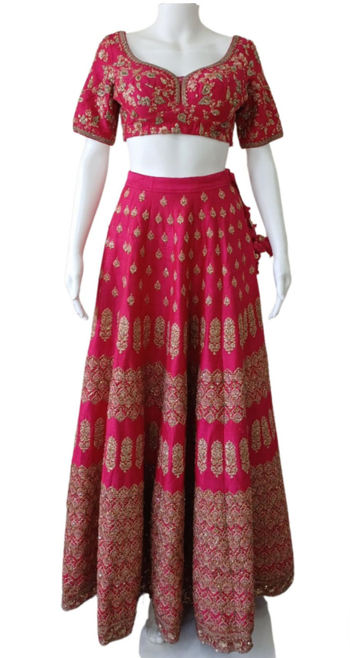 Sabyasachi Red Bridal Lehenga Set