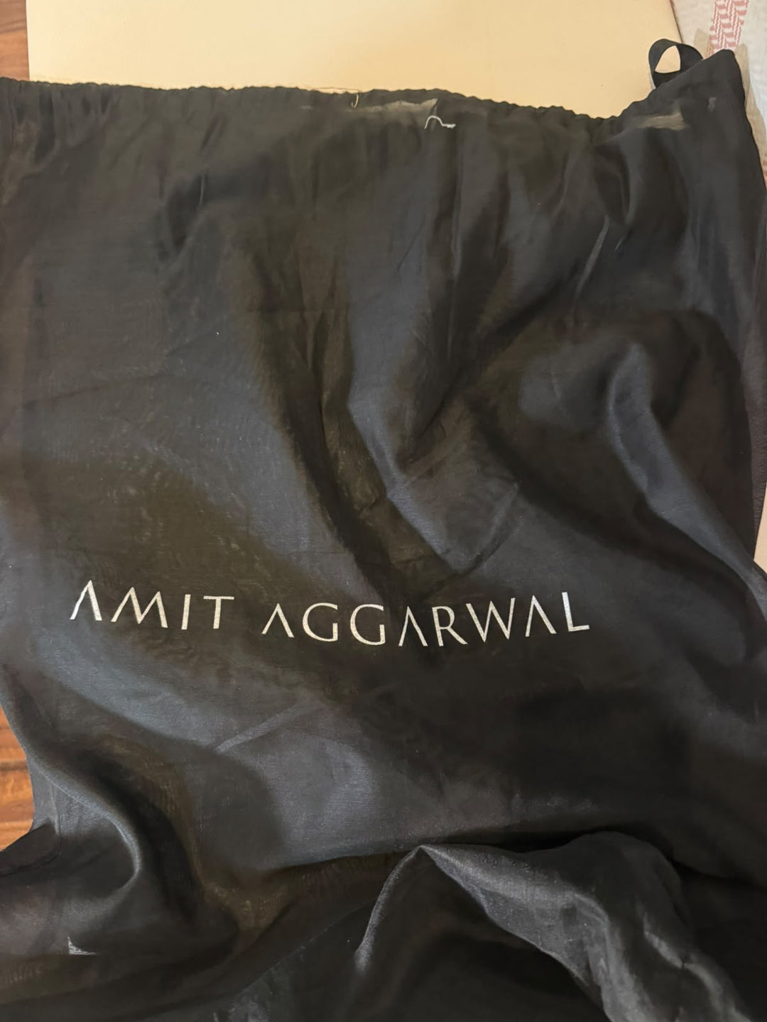 Amit Aggarwal Metallic Pleated Gown