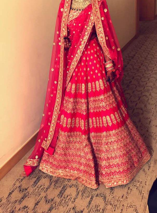 Sabyasachi Red Bridal Lehenga Set
