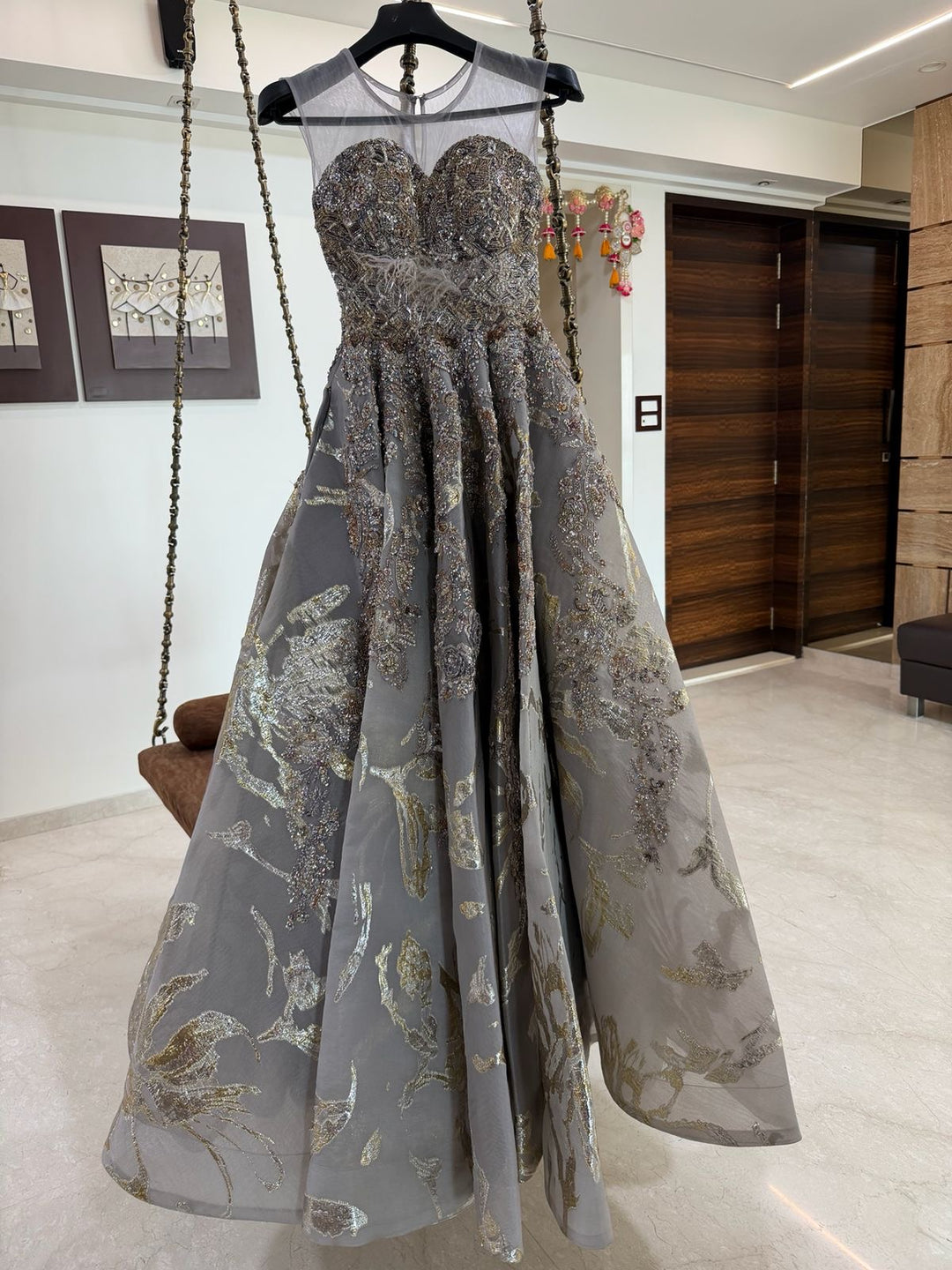 Dolly J Embellished Ball Gown