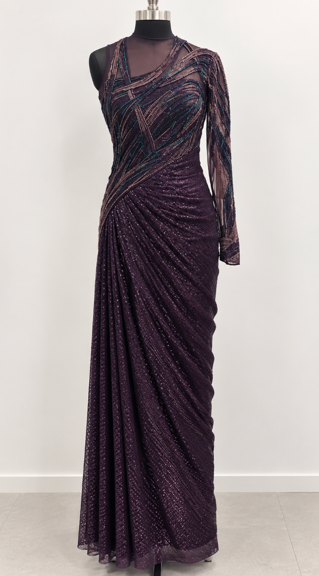 Gaurav Gupta Embellished Draped Gown