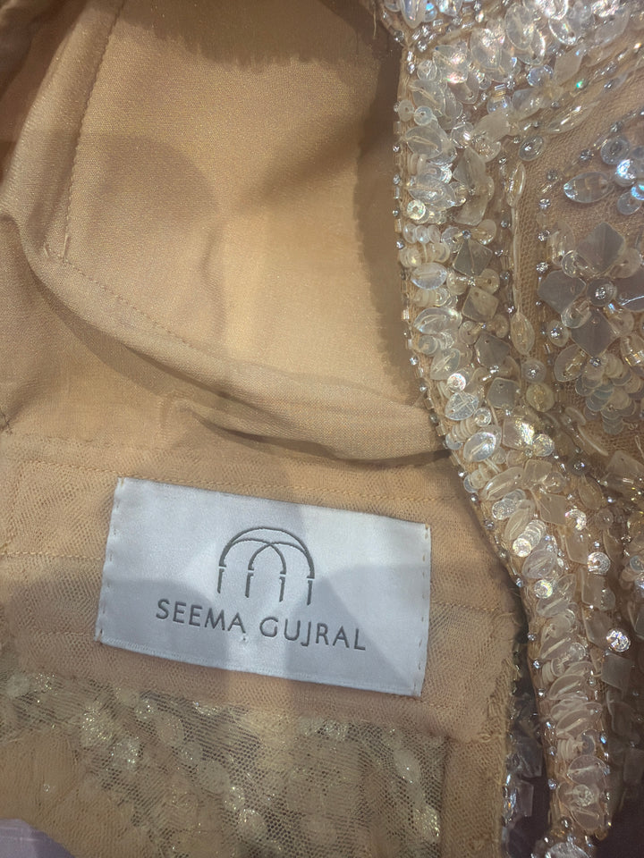 Seema Gujral Champagne Gold Embellished Lehenga Set