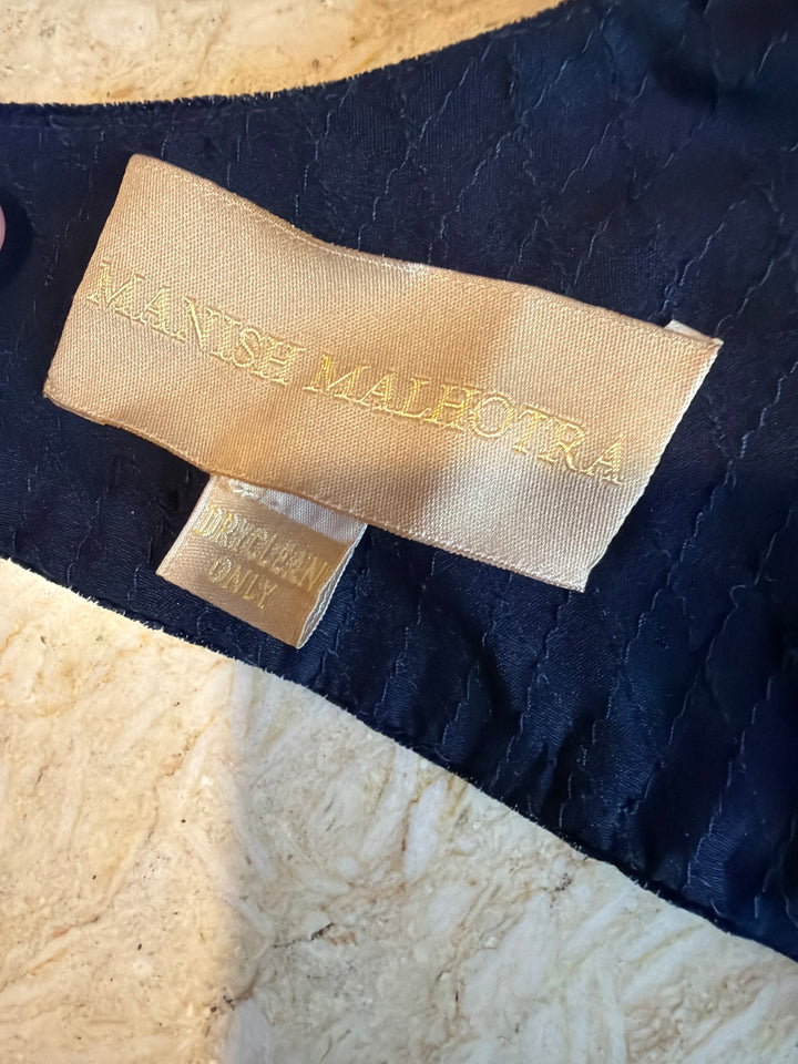 Manish Malhotra Midnight Blue Embroidered Lehenga Set