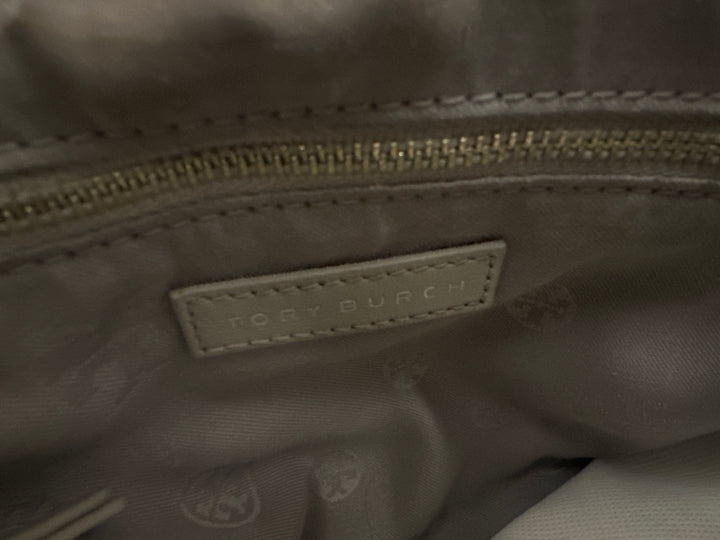 Tory Burch Grey Quilted Leather Alexa Chain Tote