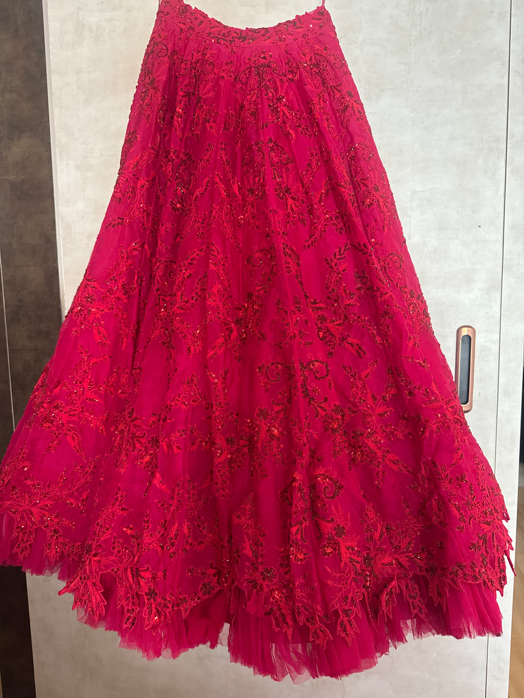 Anushree Reddy Red Lehenga Set