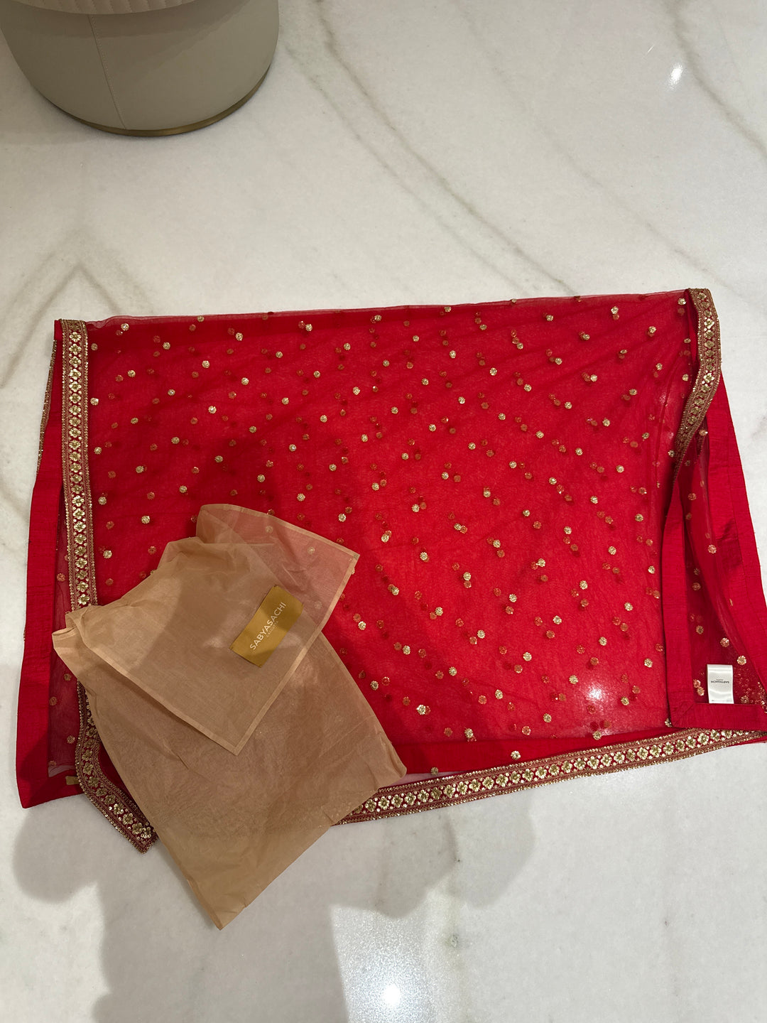 Sabyasachi Red Bridal Embroidered Lehenga Set