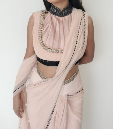 Tarun Tahiliani Pleated Dhoti Saree Set