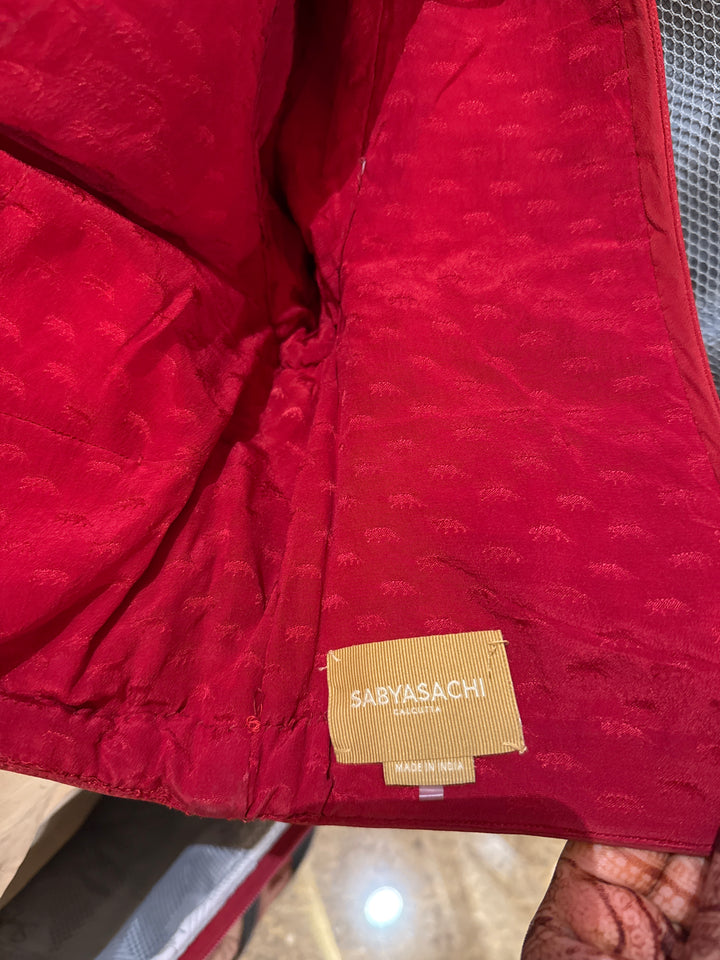 Sabyasachi Red Bridal Lehenga Set