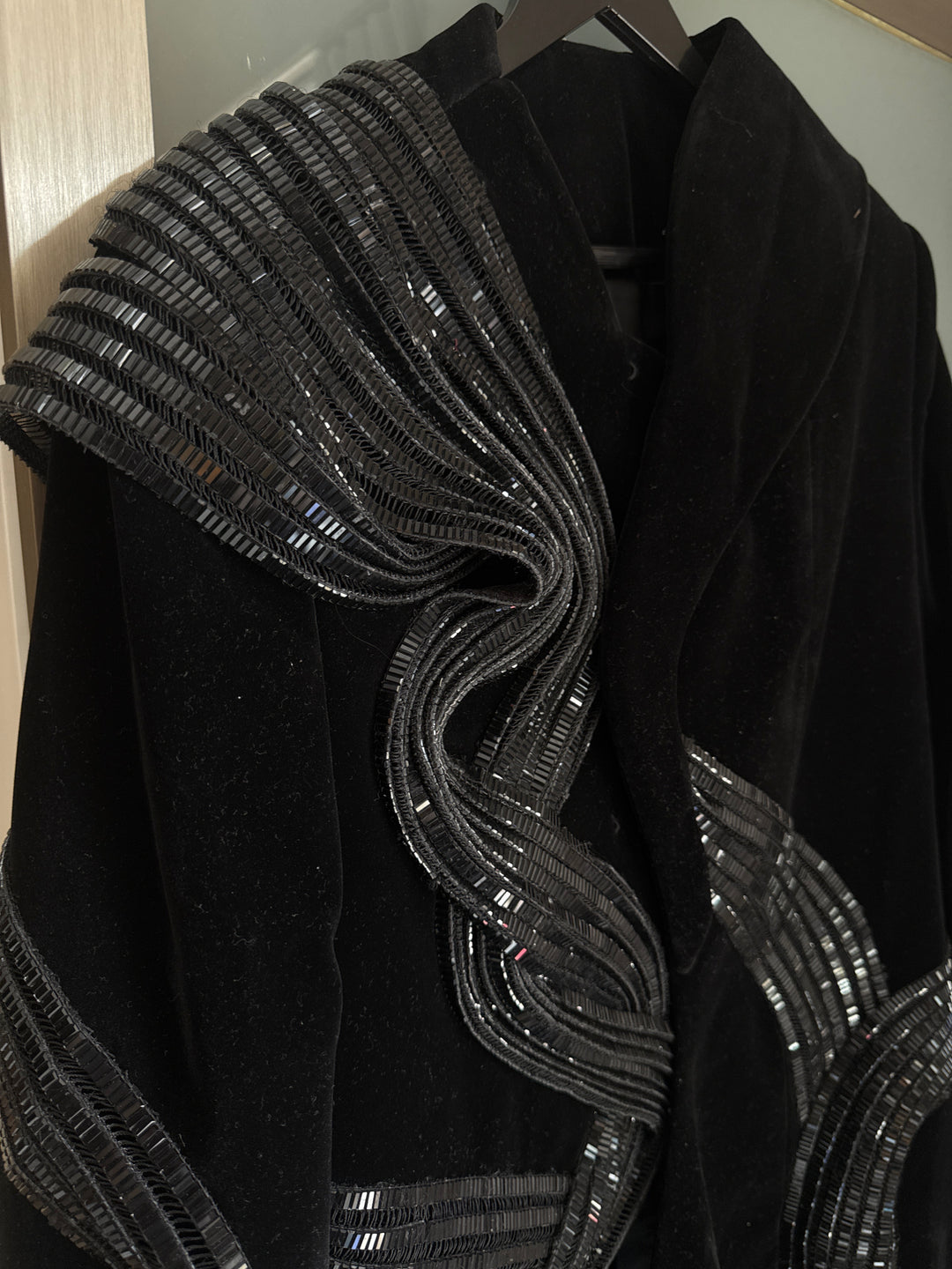 Amit Aggarwal Sculpted Velvet Embellished Jacket