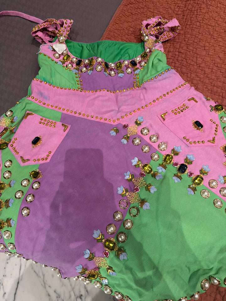 Papa Don’t Preach Pastel Embellished Skater Dress
