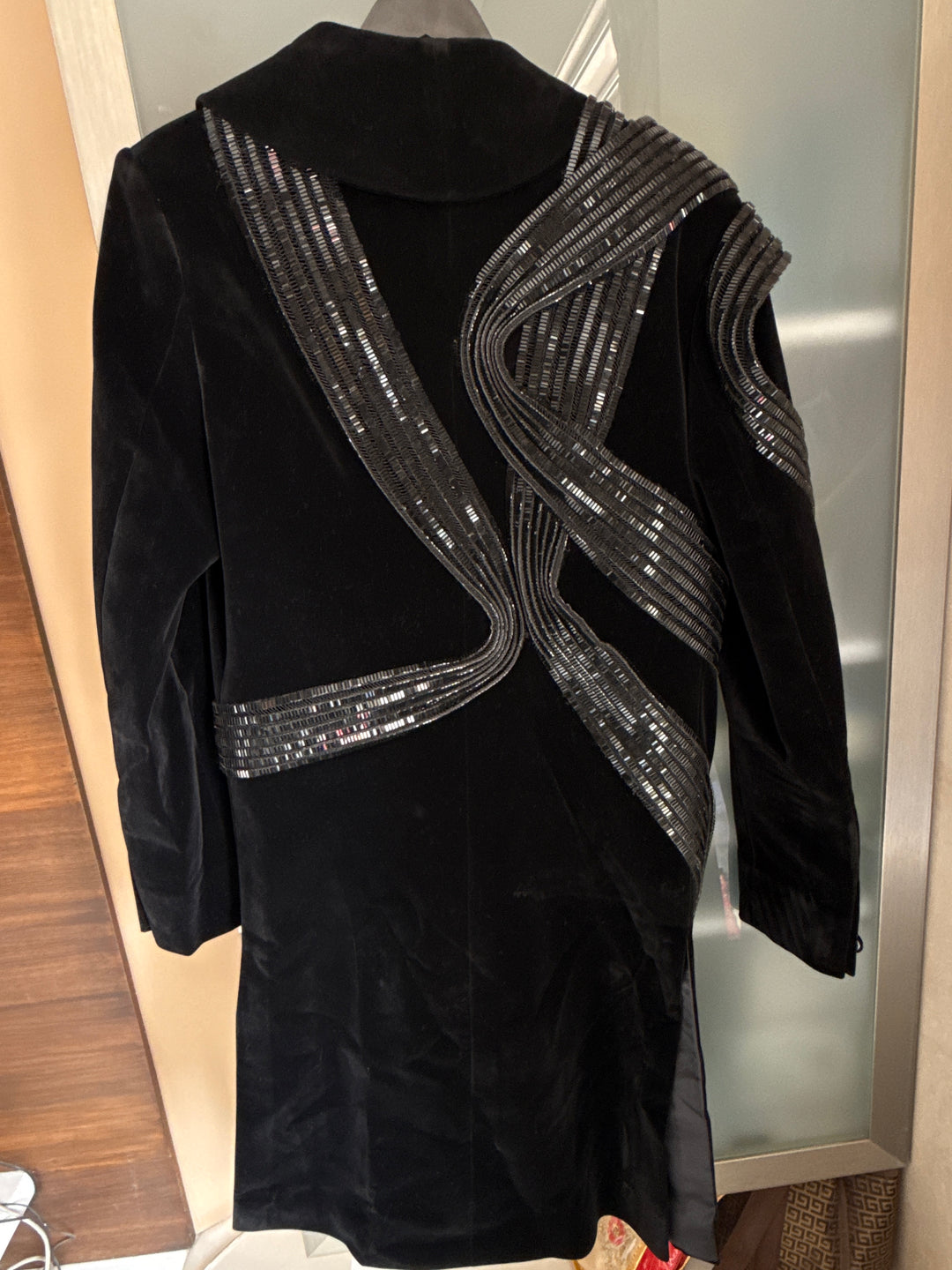 Amit Aggarwal Sculpted Velvet Embellished Jacket