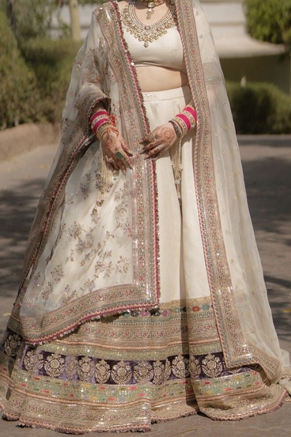 Sabyasachi Ivory Embellished Lehenga Set