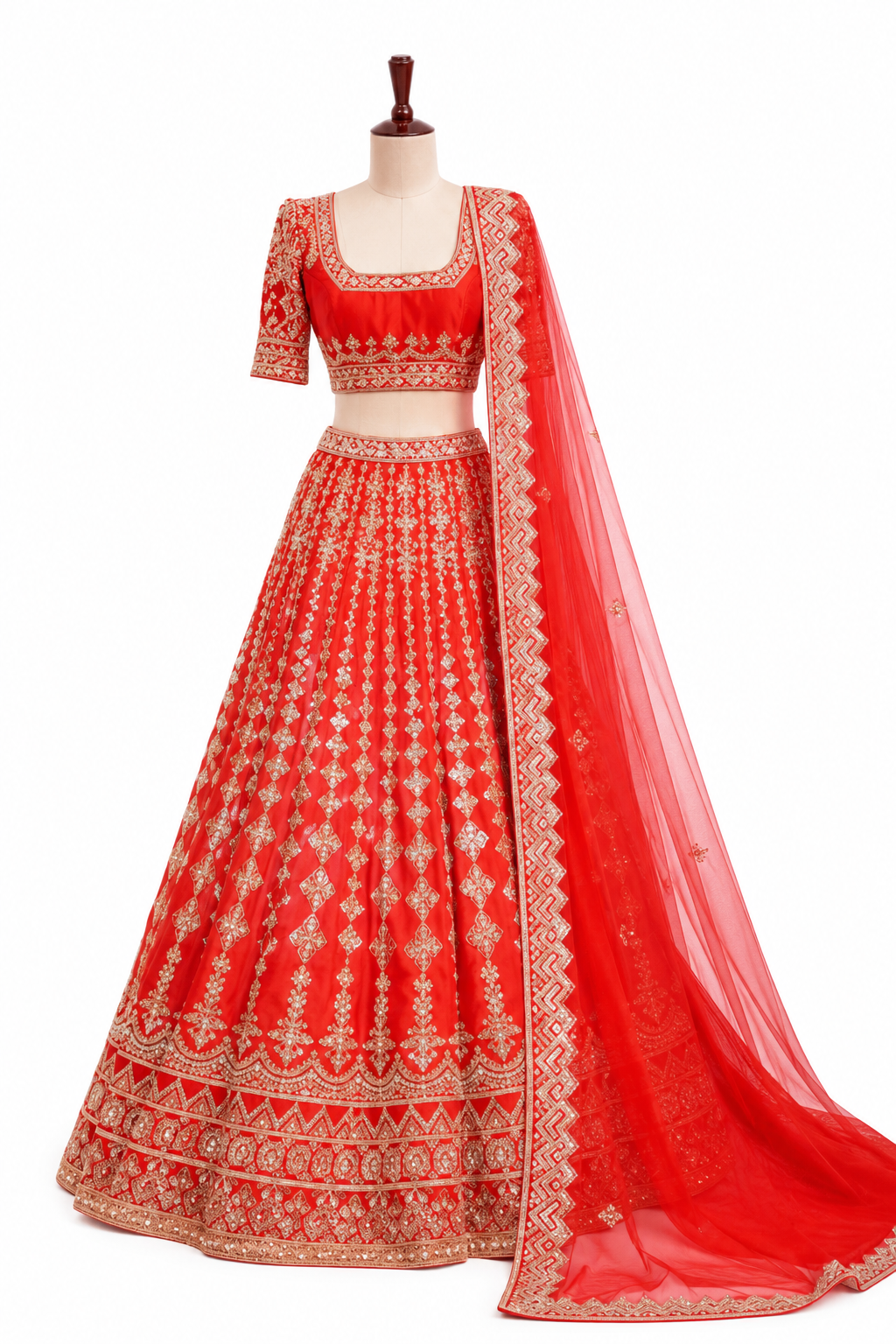 Manish Malhotra scarlet red lehenga