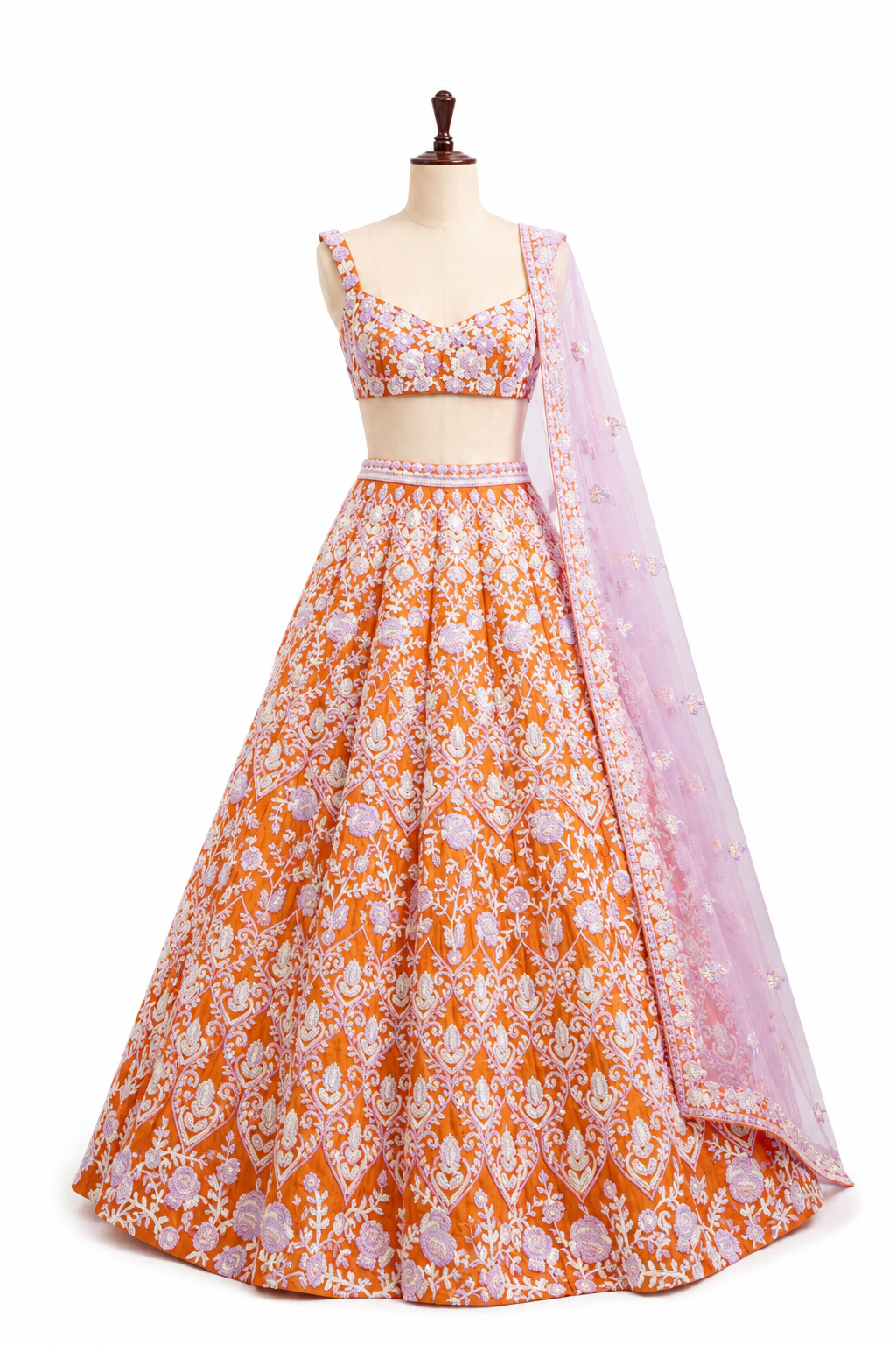 Rianta's Marigold embroidered lehenga set