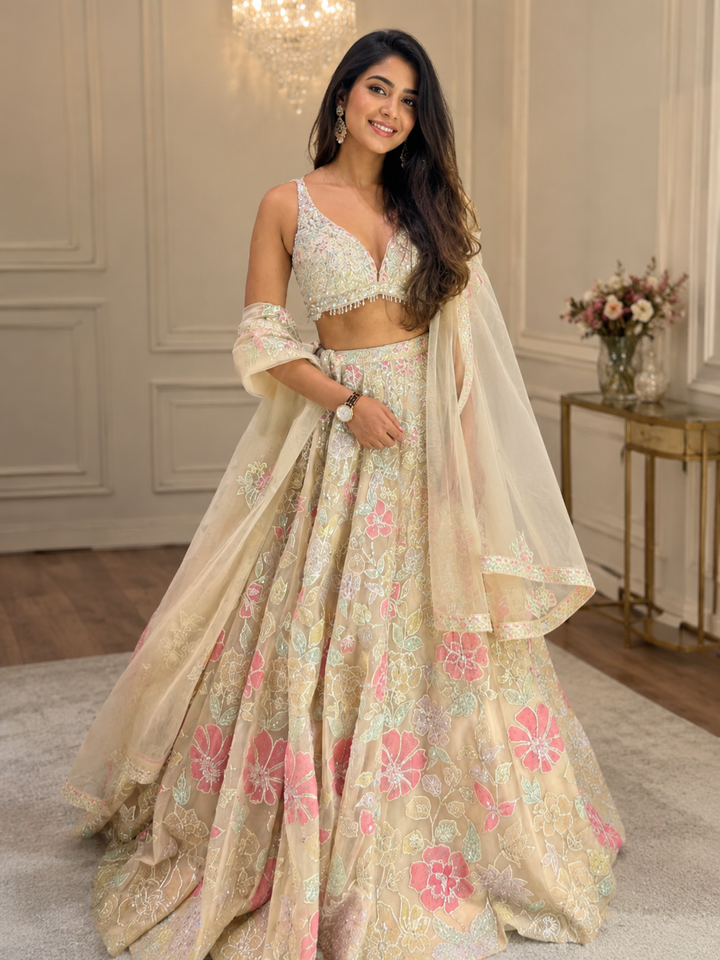 Floral Embellished Lehenga