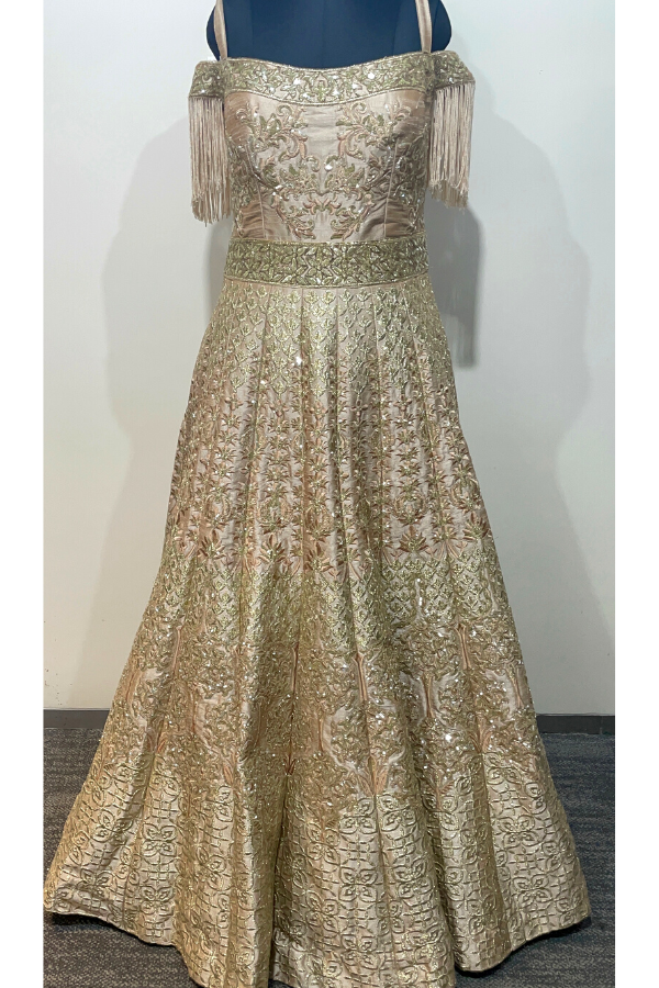 Gold embroidered Gown