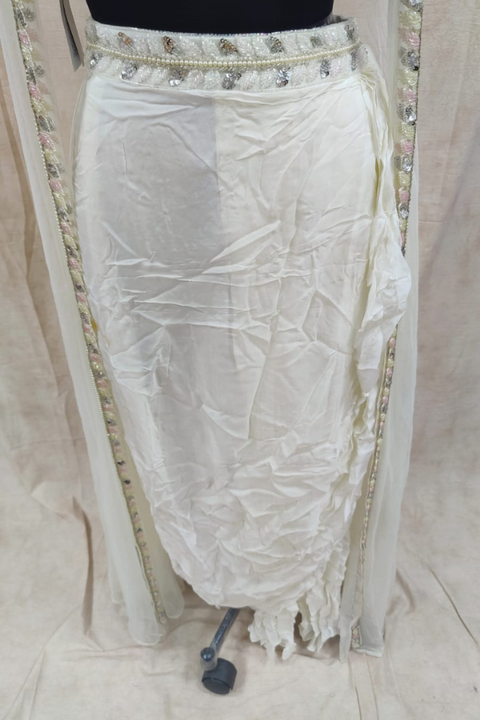 ivory skirt set with jacket