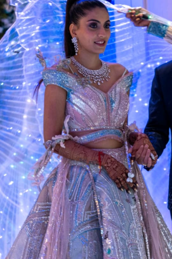 50 Prettiest Sulakshana Monga's Bridal Lehengas Worn by Real Brides |  Indian wedding outfits, Indian wedding gowns, Designer bridal lehenga