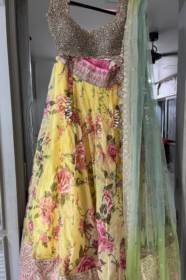 Anushree Reddy Floral Lehenga Kuro Clothing India
