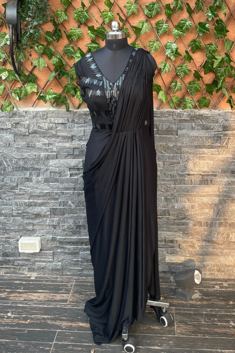 Saree style 2025 draped gown
