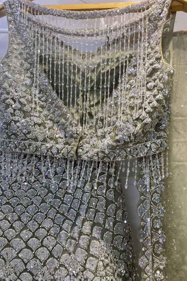 Silver embellished lehenga