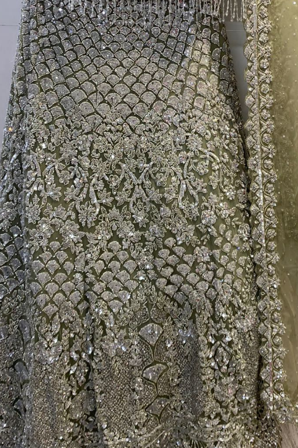 Silver embellished lehenga