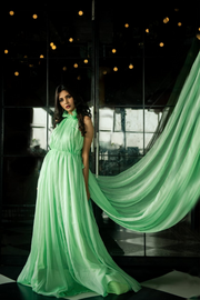 Mint green gown