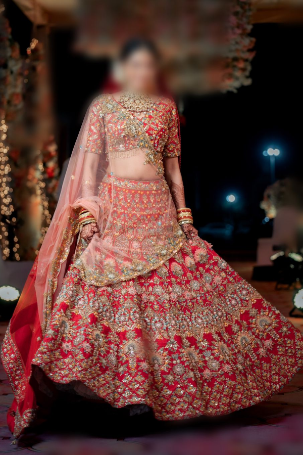 Wedding Red Bridal Lehenga For Girls Online Shopping 2023