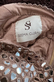 Seema Gujral Coffee Mirror Embellished Sharara Set