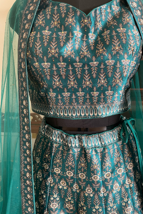Peacock Blue Color Wedding Collection Designer Lehenga Choli :: MY SHOPPY  LADIES WEAR