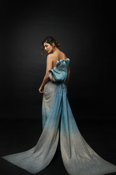 Blue Shimmer Dress – Mayze Online