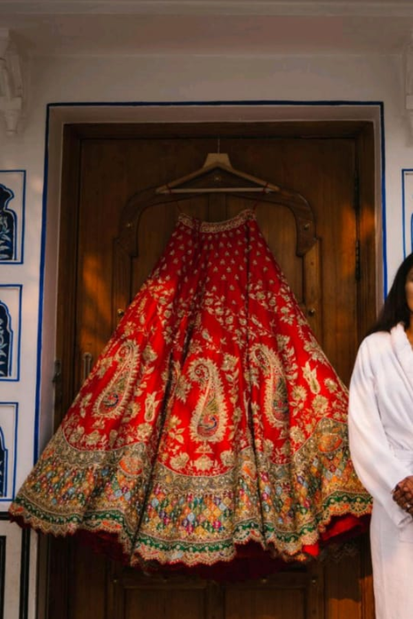 Rimple and Harpreet Lehenga Kuro Clothing India