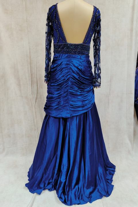 Blue Embellished Gown