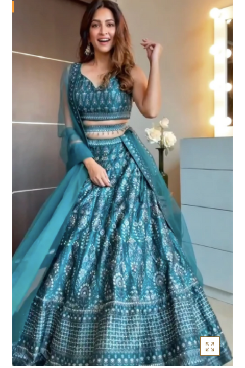 Peacock green lehenga choli best sale