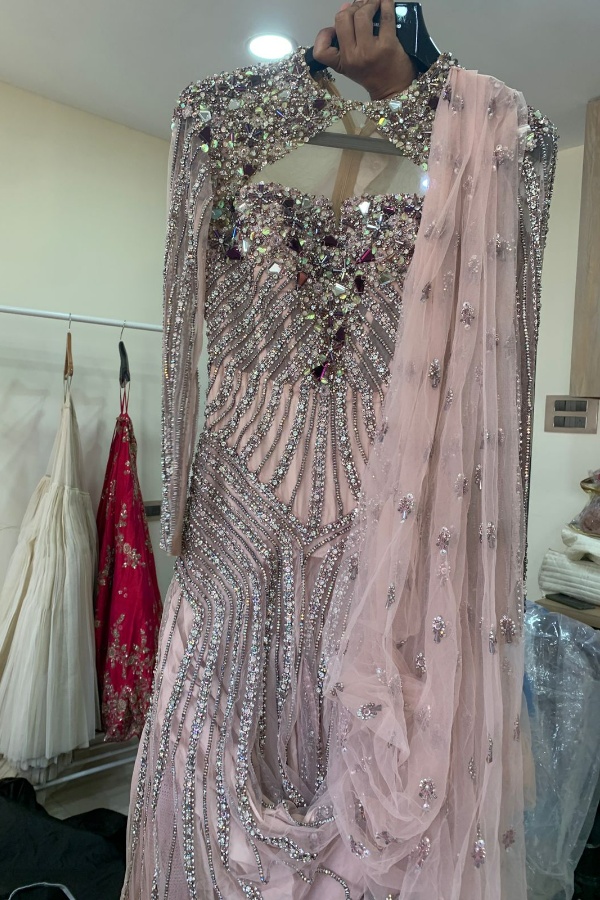 Monisha Jaising Pre Draped Saree Gown